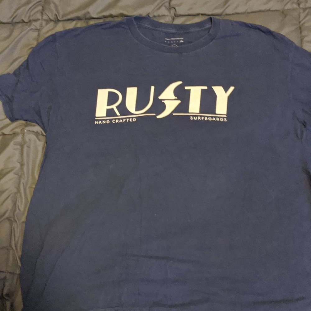 Rusty Navy Blue Surf Shirt (XL)